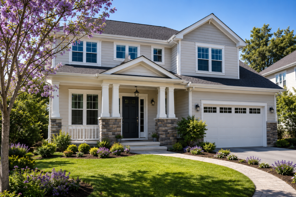 Exterior of luxury residential home