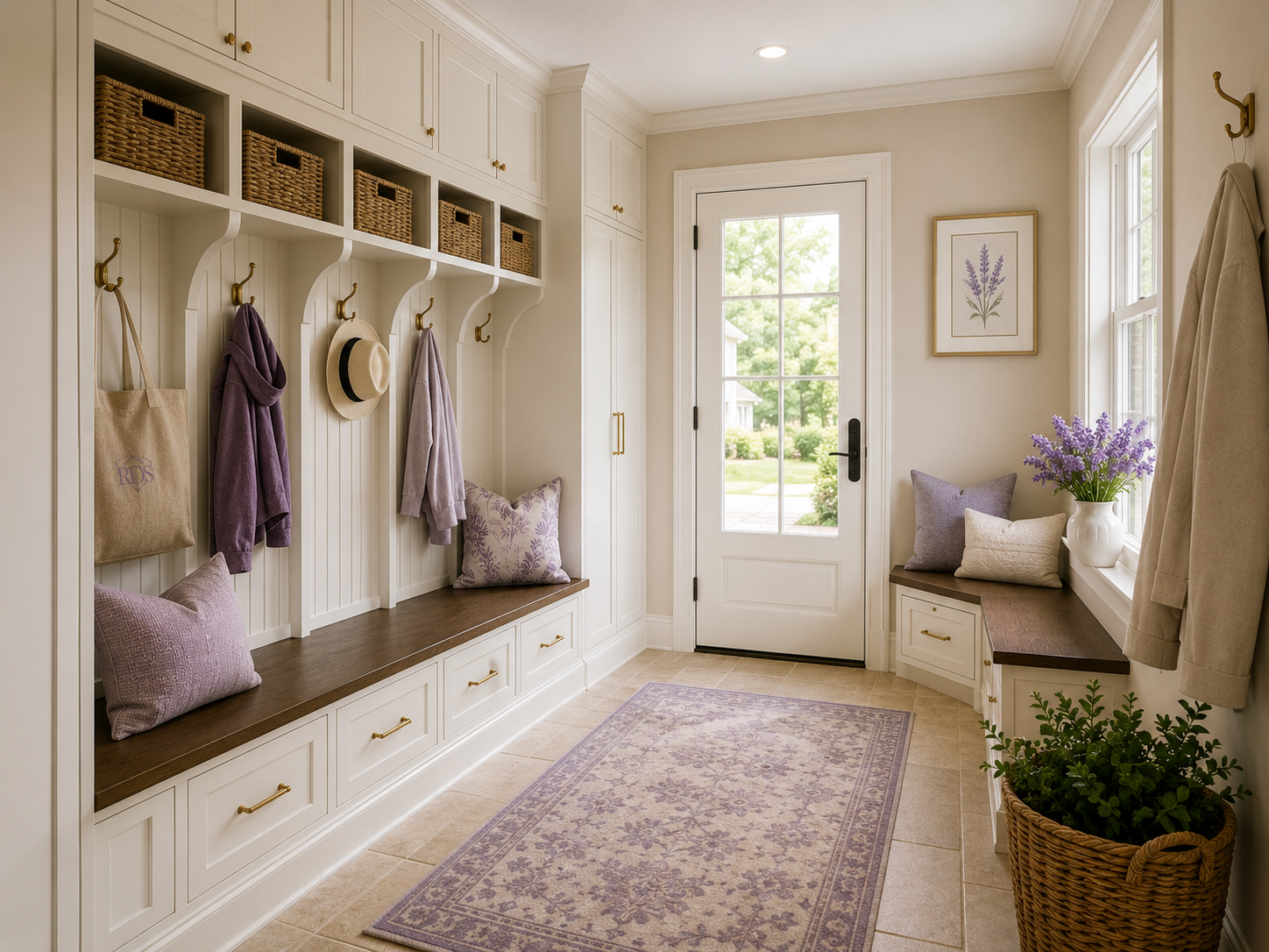 Luxury home mudroom